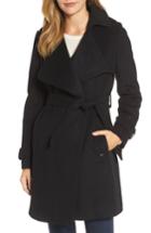 Women's Michael Michael Kors Wrap Coat - Black