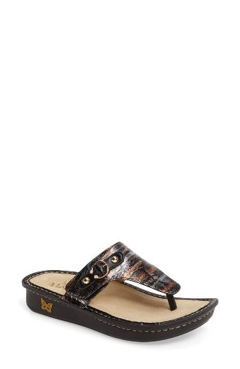 Women's Alegria 'vanessa' Thong Sandal -5.5us / 35eu - Brown
