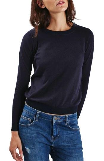 Women's Topshop Ribbed Trim Sweater