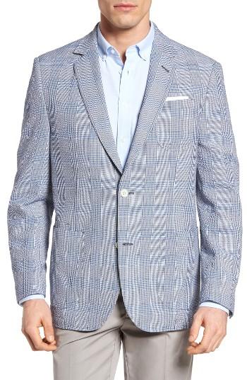 Men's Flynt Babbitt Plaid Seersucker Sport Coat R - Blue