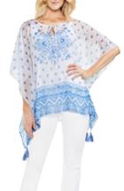 Women's Vince Camuto Medallion Tassel Poncho Top /small - White