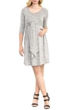 Women's Maternal America Scoop Neck Maternity Dress - Grey