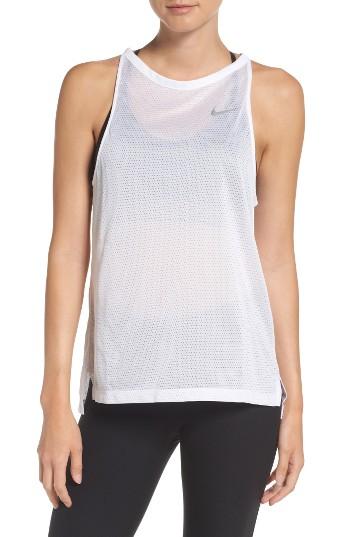 Women's Nike Breathe Running Tank - White