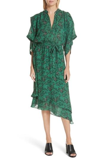 Women's Robert Rodriguez Japanese Floral Midi Dress - Green