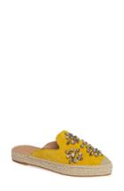 Women's Halogen Blythe Embellished Espadrille Mule M - Yellow