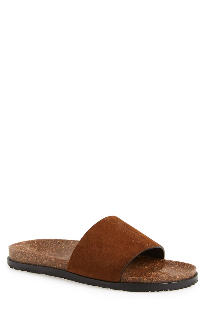 Men's Saint Laurent Jimmy Logo Slide Sandal Us / 45eu - Brown