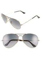 Women's Ray-ban 62mm Aviator Sunglasses - Gold/ Grey