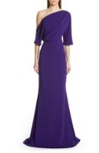 Women's Badgley Mischka One-shoulder Trumpet Evening Dress - Purple