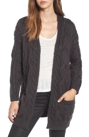 Women's Bp. Cable Knit Cardigan, Size - Grey