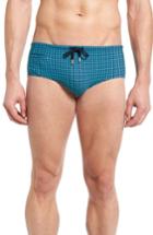 Men's Vilebrequin Nage Baby Trop Print Swim Briefs, Size - Blue