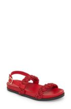 Women's Topshop Hackney Rope Footbed Sandals .5us / 37eu M - Red
