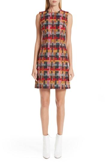 Women's Adam Lippes Multicolor Tweed Sheath Dress