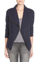 Women's Halogen Knit Moto Jacket - Blue