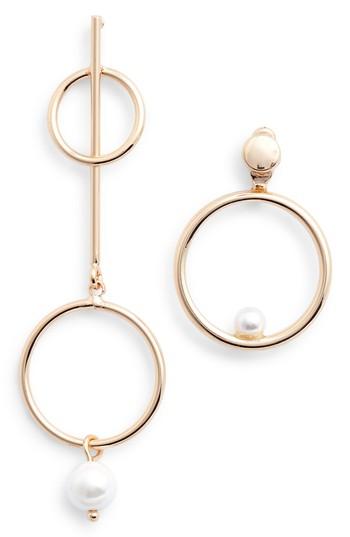 Women's Danielle Nicole Mismatched Imitation Pearl Statement Earrings