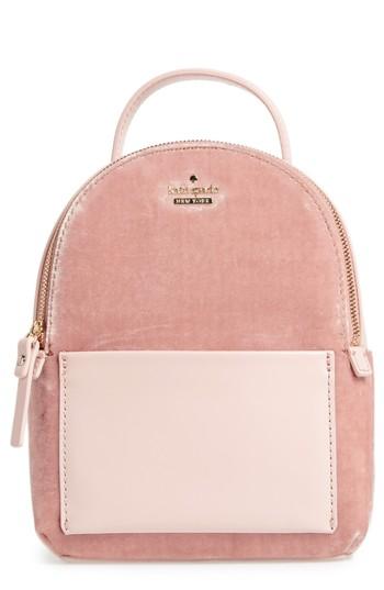 Kate Spade New York Watson Lane Velvet Merry Convertible Backpack - Black