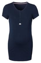 Women's Noppies Henley Maternity/nursing Tee - Blue