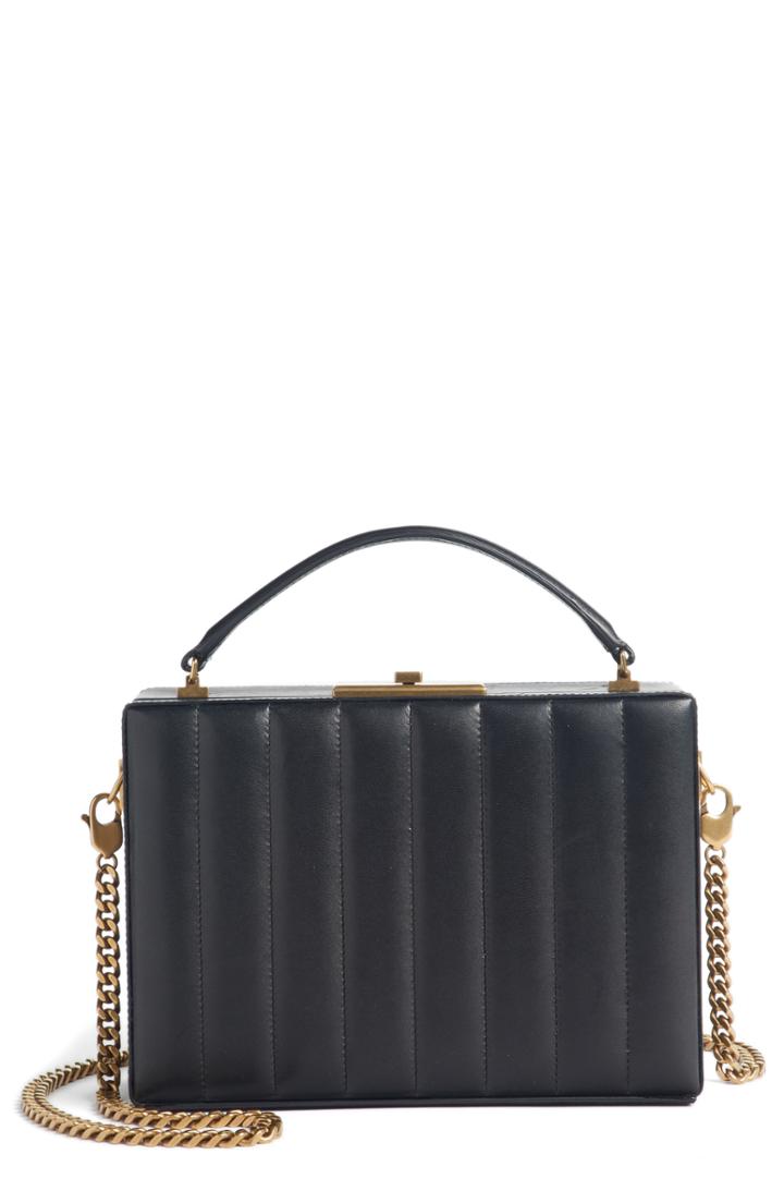 Saint Laurent Nan Quilted Leather Frame Bag -