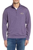 Men's Cutter & Buck Shoreline - Baltimore Ravens Half Zip Pullover - Purple