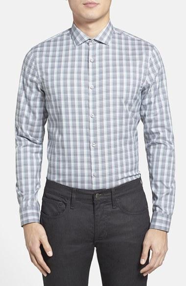 Men's Calibrate Trim Fit Check Sport Shirt