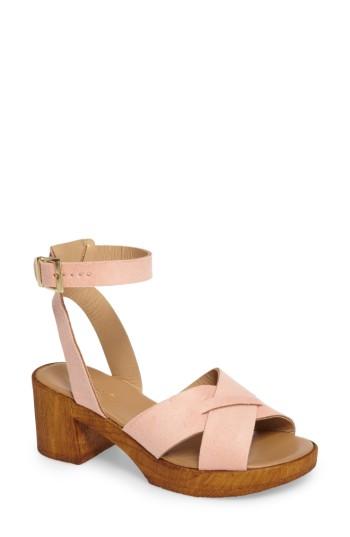 Women's Topshop Dolly Block Heel Sandal .5us / 36eu - Coral