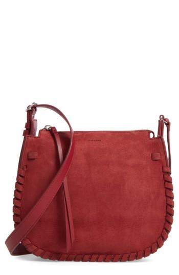 Allsaints Ray Nubuck Crossbody Bag - Red