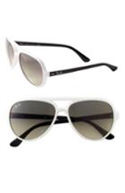 Women's Ray-ban 59mm Resin Aviator Sunglasses - Crystal