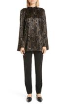 Women's Lafayette 148 New York Marybeth Burnout Blouse - Black