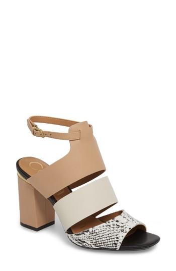 Women's Calvin Klein Caran Block Heel Sandal M - Black