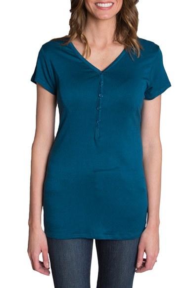 Women's Udderly Hot Mama 'blissful' Nursing Henley Tee