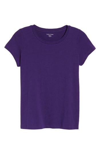 Women's Eileen Fisher Organic Cotton Tee, Size - Purple