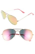 Women's Lilly Pulitzer Lexy 59mm Polarized Aviator Sunglasses - Hot Pink