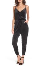 Women's Juicy Couture Velour Track Strappy Jumpsuit - Black