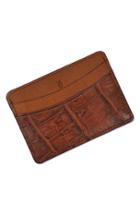 Martin Dingman 'jameson' Matte Finish Genuine Alligator Leather Card Case - Brown