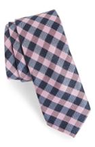 Men's 1901 Avers Plaid Silk Tie, Size - Pink