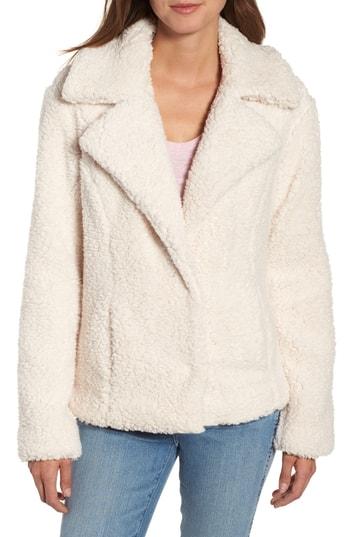 Women's Caslon Faux Shearling Jacket - Brown