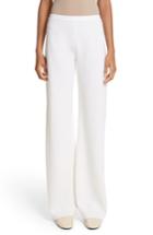 Women's Max Mara Brando Wool Wide Leg Pants - White