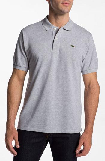 Men's Lacoste 'chine' Pique Polo (s) - Metallic