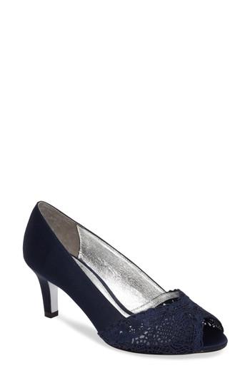 Women's Adrianna Papell Jude Peep Toe Pump M - Blue