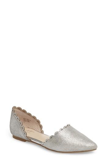 Women's Seychelles Research Pointy Toe D'orsay Flat M - Metallic