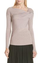 Women's 3.1 Phillip Lim Metallic Rib Draped Pullover - Pink