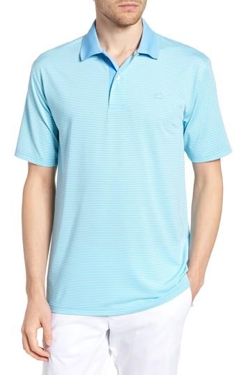 Men's Southern Tide Regular Fit Feeder Stripe Performance Polo - Green