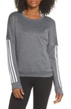 Women's Adidas 3-stripes Running Sweatshirt - Grey