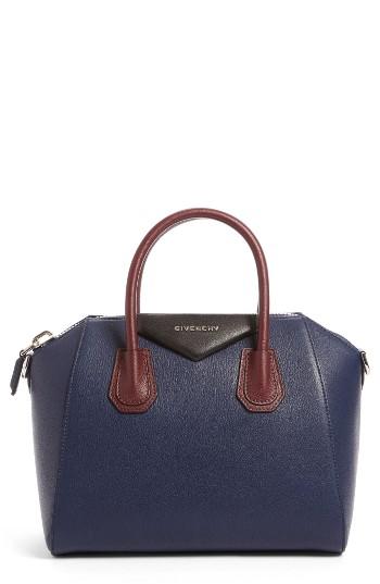 Givenchy Small Antigona Leather Satchel - Blue