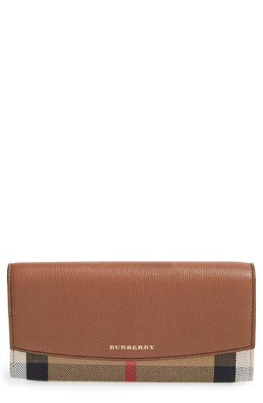 Women's Burberry 'porter' Continental Wallet - Beige