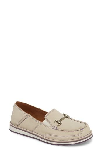 Women's Ariat Cruiser Castaway Loafer M - Beige