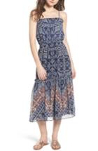 Women's Misa Los Angeles Adel Print Midi Dress - Blue