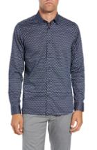 Men's Ted Baker London Camdent Slim Fit Print Sport Shirt (m) - Blue