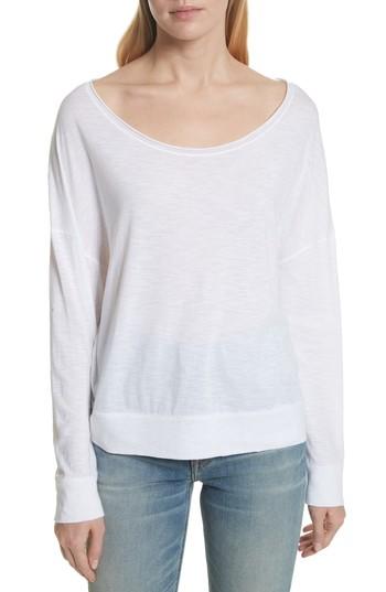 Women's Vince Boat Neck Cotton Sweater - White