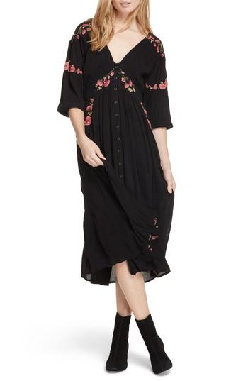 Women's Free People Day Glow Midi Dress - Black
