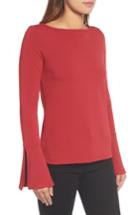 Women's Halogen Flare Sleeve Bateau Tee - Red
